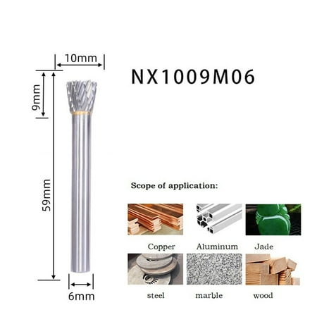 

BCLONG 1PC Rotary Burr Cutter Rotary File Milling Cutter Engraving Drill Bit N type