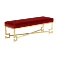 thumbnail image 6 of Sophia Bench in High Polish Gold and Burgundy Velvet, 6 of 7