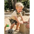 thumbnail image 4 of BemeyourBBs Baby Boy Hunting Clothes Kids Toddler Baby Boy Summer Camouflage Outfit Deer Head Embroidered Button Down Collar Short Sleeve Shirt Tops and Camo Shorts 2 Pcs Set, 4 of 8