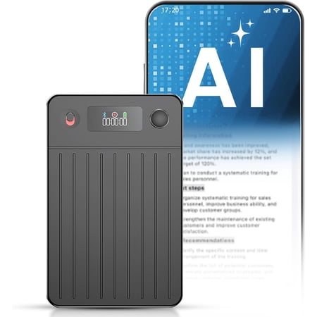 Note AI Voice Recorder with Playback | App Control | Transcribe & Summarize & Translate with AI Technology + Noise Cancelling | Ideal for Meetings, Calls & Interviews