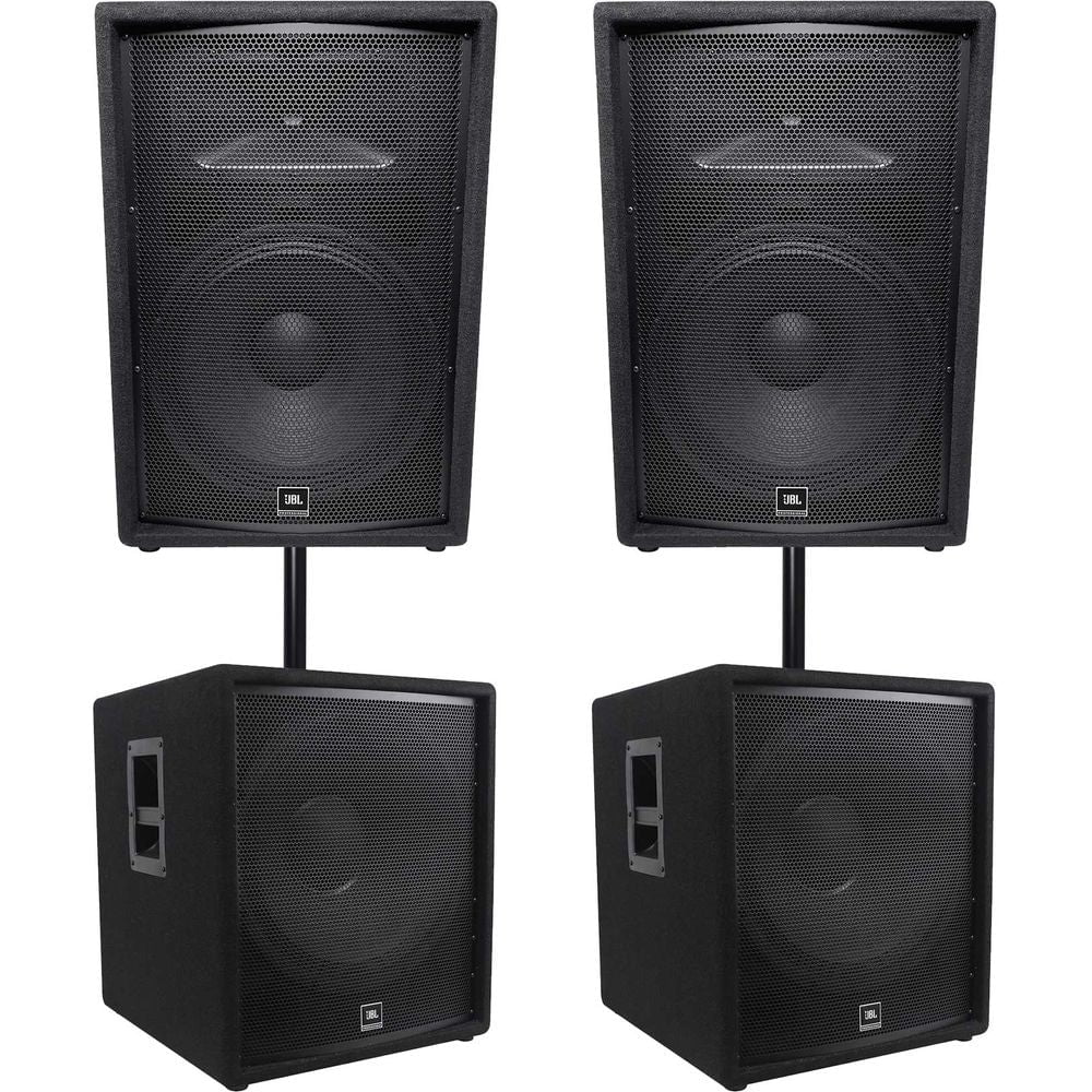 JBL 2-Way DJ PA System with Speakers, Subwoofers