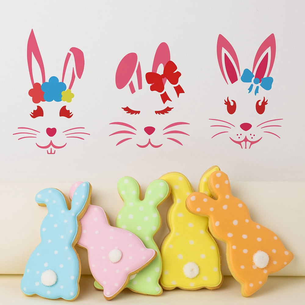 16pcs Easter Stencils Reusable For Painting On Wood 8 X 8Inch Cute Bunny  Sketch Stencils Birthday Stencils Craft Drawing Template For Easter Party  Car