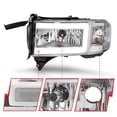 thumbnail image 2 of ANZO USA Headlight Assembly 111555 Crystal Clear Lens With Safety Reflector; Chrome Housing; Set Of 2, 2 of 6