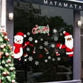 thumbnail image 3 of HCTSHG Christmas Window Clings, Snowflake Santa Reindeer Decals for Glass, Xmas Holiday Window Stickers for Home Party Decoration and Seasonal Decor, 3 of 7