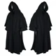 thumbnail image 4 of Disfraz Medieval con capucha para fiesta de Halloween, capa de monje para adultos, capa de guía de mago, ropa de Cosplay, Drama de escenario, 4 of 5