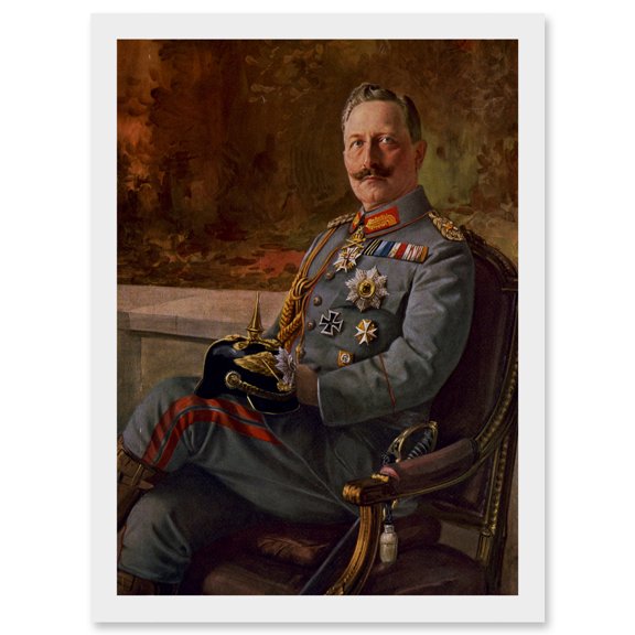 Kaiser Wilhelm II German Emperor A4 Artwork Framed Wall Art Print