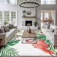 thumbnail image 3 of 6'x9' Area Rugs, Pink Flamingo Birds Indoor Outdoor Area Rug for Living Room Bedroom, Summer Tropical Plants Flowers Washable Bathroom Rugs Kitchen Floor Carpet Mats Home Decor Aesthetic, 3 of 8