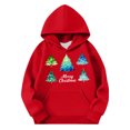 thumbnail image 3 of Sudadera con capucha para niñas y niños, sudadera de manga larga con cuello redondo y estampado de moda, jersey con bolsillo, sudadera de poliéster para niñas, 3 of 8