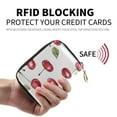 thumbnail image 2 of Leather Zipper Card Bag 4.7x3.1x0.8Inch Women's Card Bag Coin Purse Credit Card Bag Bank Card Bag Business Card Bag Coin Bag Lovely Red Cherry, 2 of 7