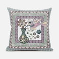 thumbnail image 2 of Love Your Vase Peacock Throw Pillow with Removable Cover in Pink Brown 16x16, 2 of 8