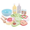 thumbnail image 1 of White Juego de comida para juego de imitación para niños pequeños, juego de cocina de madera, accesorios de cocina de juguete, 1 of 5