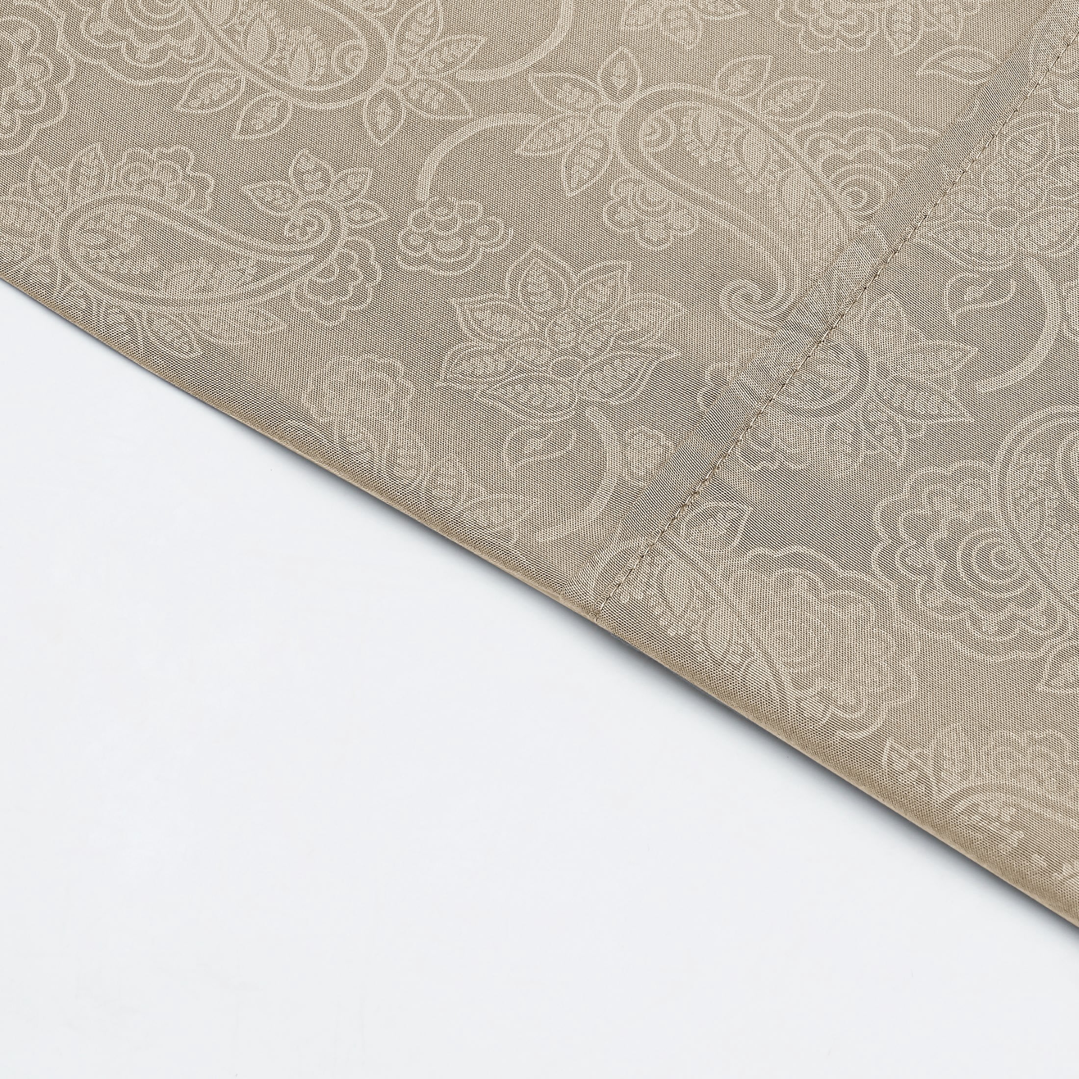 Mainstays Super Soft Brushed Microfiber Bed Sheet Set, Washed Tan Paisley, Full, 4 Piece