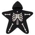 thumbnail image 4 of KAUOD Baby Halloween Star Romper Pumpkin Skeleton Ghost Fleece Hooded Bodysuit, 4 of 5