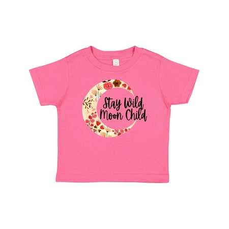 

Inktastic Baby Stay Wild Moon Child Crescent Moon with Flowers Gift Baby Girl T-Shirt