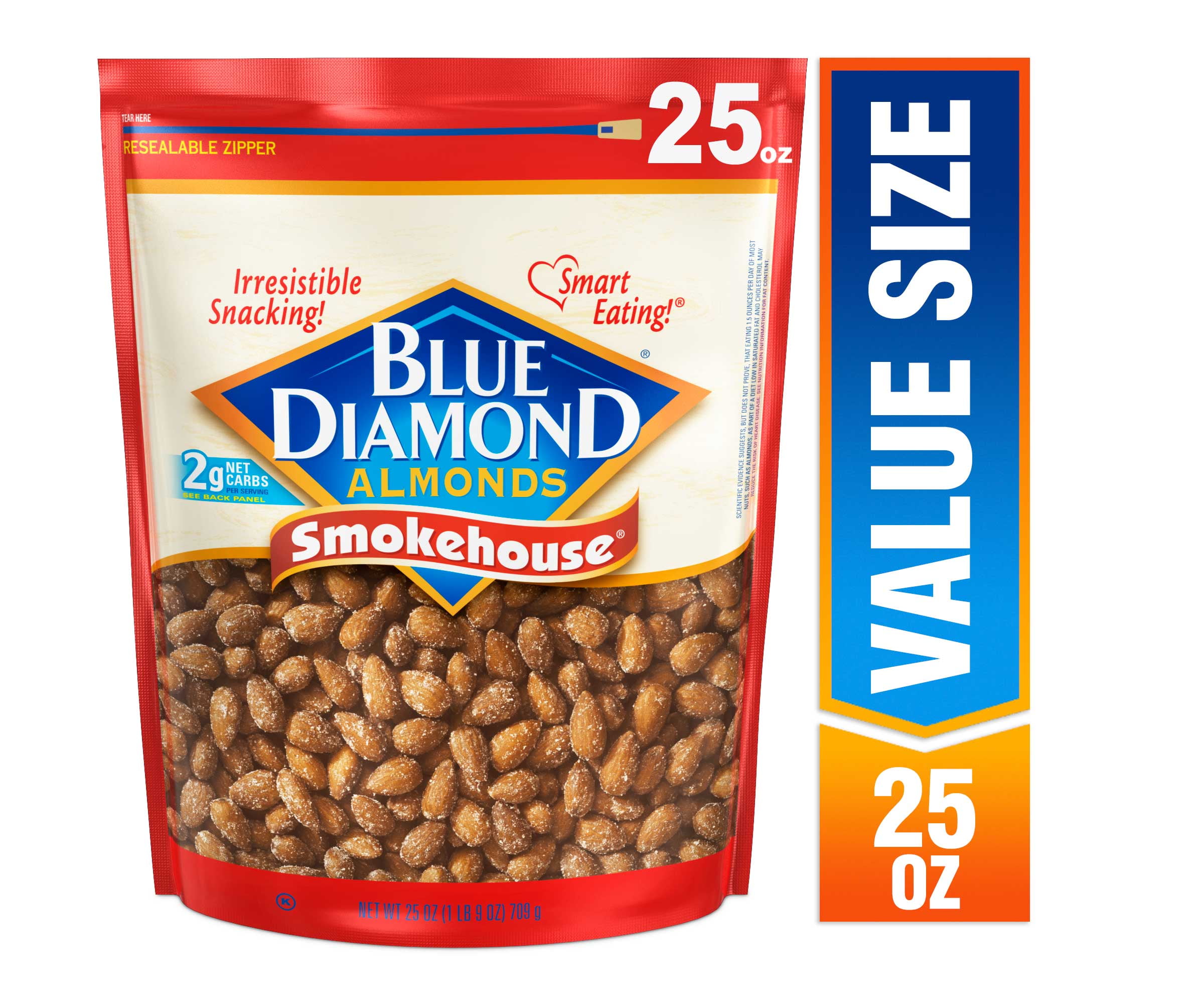 Blue Diamond Almonds Smokehouse 14 oz - Walmart.com