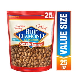 Blue Diamond Whole Natural Value Pack Almonds 16 Oz Bag - Walmart.com