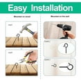 thumbnail image 4 of Negro 30 Piezas Gancho de Tornillo Resistente con Hebilla de Seguridad Gancho de Techo de Madera para Colgar Cestas de Plantas, Comederos para Pájaros, Linternas, Tazas, 4 of 5