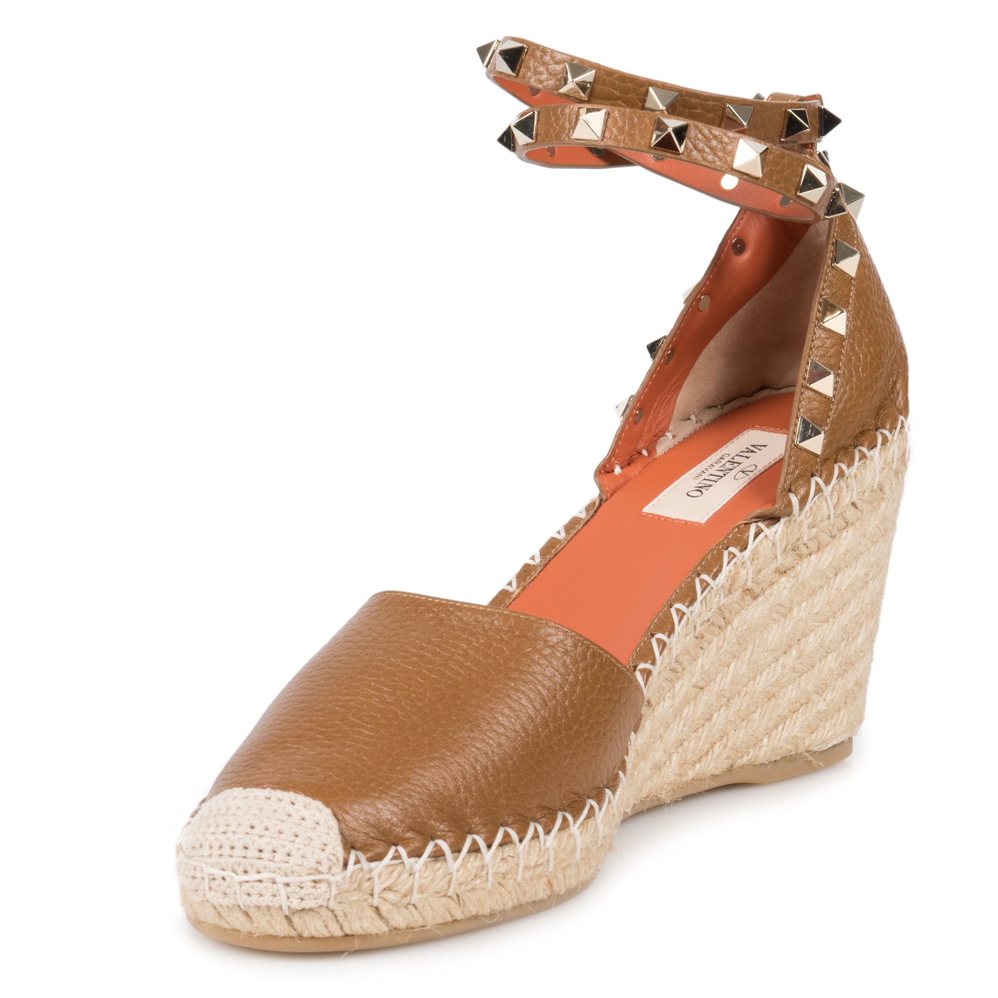 valentino rockstud espadrille wedge