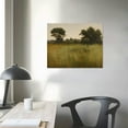 thumbnail image 3 of Nawypu Framed Canvas Print Wall Art Sage Green Forest Tree FLower Field Landscape Nature Wilderness Illustrations Fine Art Farmhouse Floral Botanical Calm Relax Cozy for Bedroom, 3 of 4