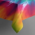 thumbnail image 3 of Rainbow Tie Dye Mandala Pattern Rectangle Tablecloth 60"x84",Waterproof Polyester Rectangle Table Cloth, Wipeable Spillproof Polyester Tablecloth for Dining, Camping, Indoor and Outdoor, 3 of 5