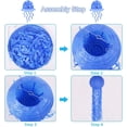 thumbnail image 4 of LQQBOX Paper Lanterns, Dark Blue Light Blue White Hanging Jelly Fish Lanterns for Mermaid Under The Sea Ocean Birthday Party Decorations Set of 6, 4 of 7