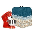 thumbnail image 3 of ZIATUBLES Kitchen Stand Mixer Cover Dust Cover Compatible with 6-8 Quart Mixer Multi-Functional Waterproof Kitchen Mixer Organizer Bag Decorative Cover, Floral Lace Denim Print, 3 of 7