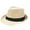 Beige, variant on Straw Beach Fedora Hat for Men - UV Protection Wide Brimmed Sun Hat - Panama Summer Outdoor Cap
