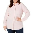 thumbnail image 4 of Charter Club Womens Fresh Twist Button Up Shirt, Pink, Plus Size, 2X, 4 of 5