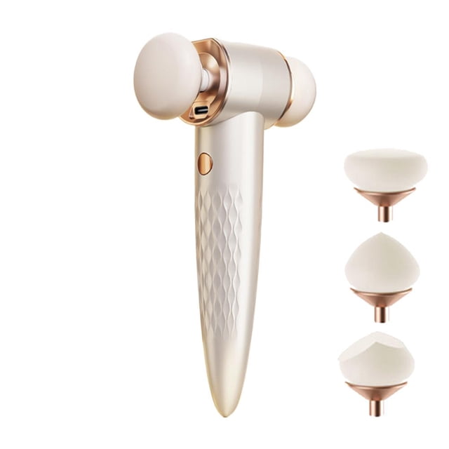 Three In One Electric Makeup Brush With Interchangeable Heads, Suitable For Both Dry And Wet