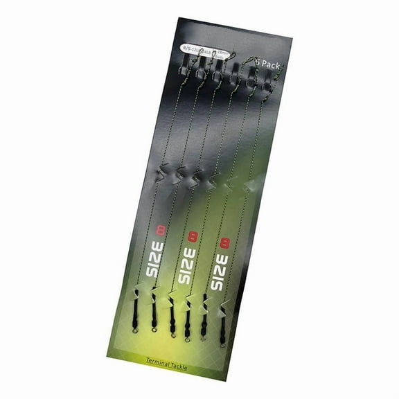 Carp Fishing Hair Rigs  High-Quality Pre-Tied Rigs with Strong Hooks and Swivels  6 Rigs per Pack  Perfect for Carp and Big Fish Fishing