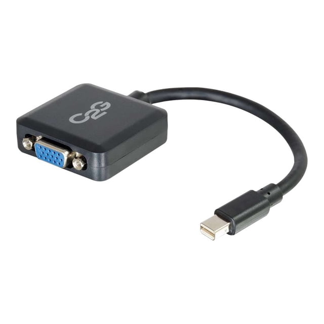 C2G 8in Mini DisplayPort to VGA Active Adapter - Mini DP to VGA Adapter - 1080p - M/F - DisplayPort cable - Mini DisplayPort (M) to HD-15 (VGA) (F) - 8 in - black