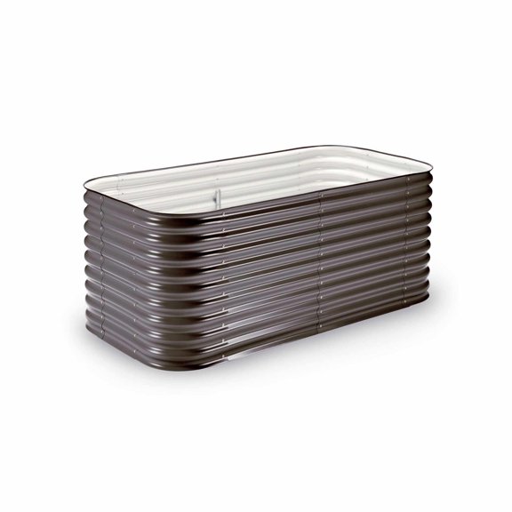 Epic Gardening 6-in-1 Medium Modular Galvanized Raised Garden Bed Kit - 29" Tall, Food-Safe, Slate Grey