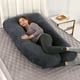 thumbnail image 2 of Almohada de embarazo, almohada de maternidad de cuerpo completo en forma de U para dormir con funda extraíble, 55 pulgadas, 2 of 6