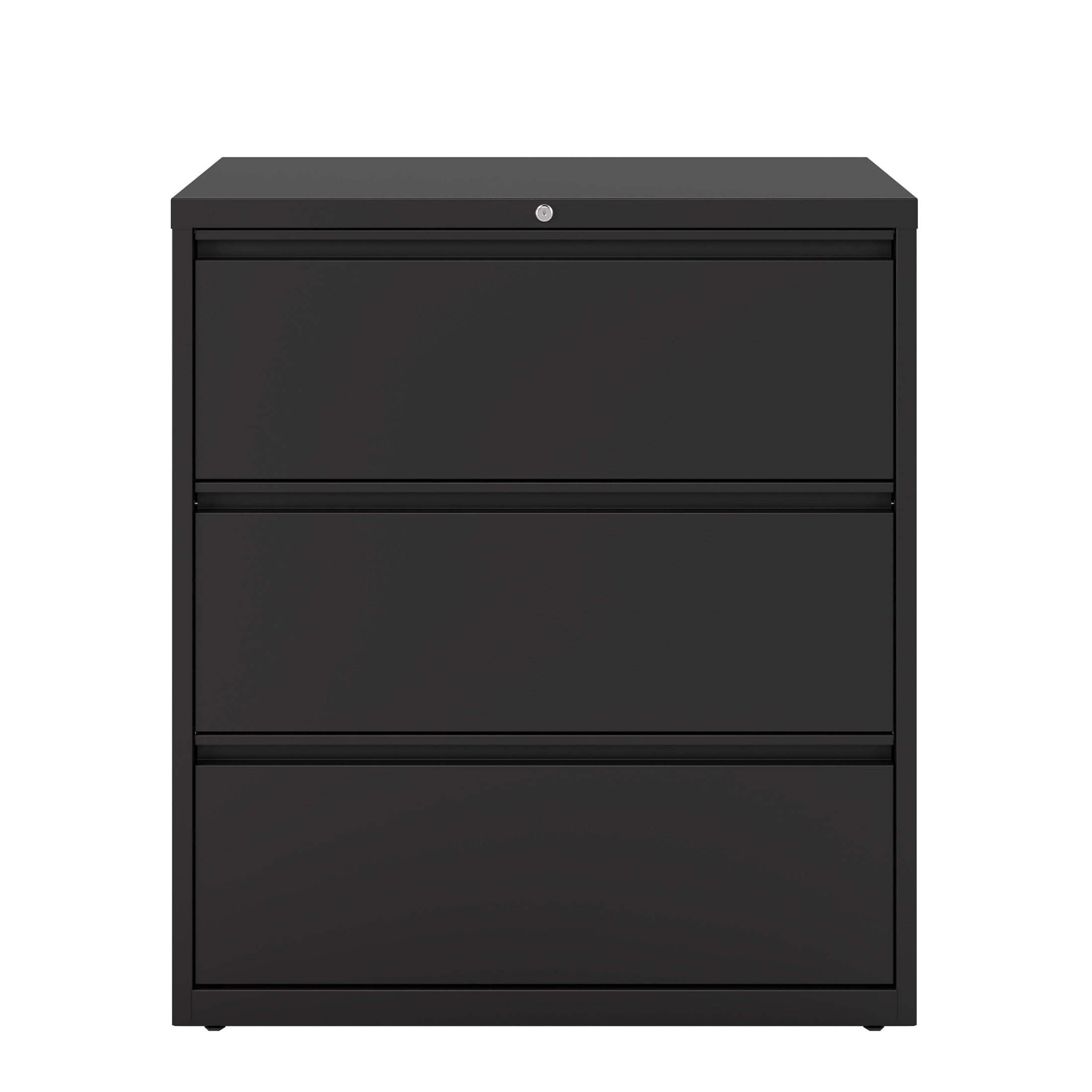 Hirsh 36 Inch Wide 3 Drawer Metal Lateral File Cabinet for Home and Office, Holds Letter, Legal and A4 Hanging Folders, Black