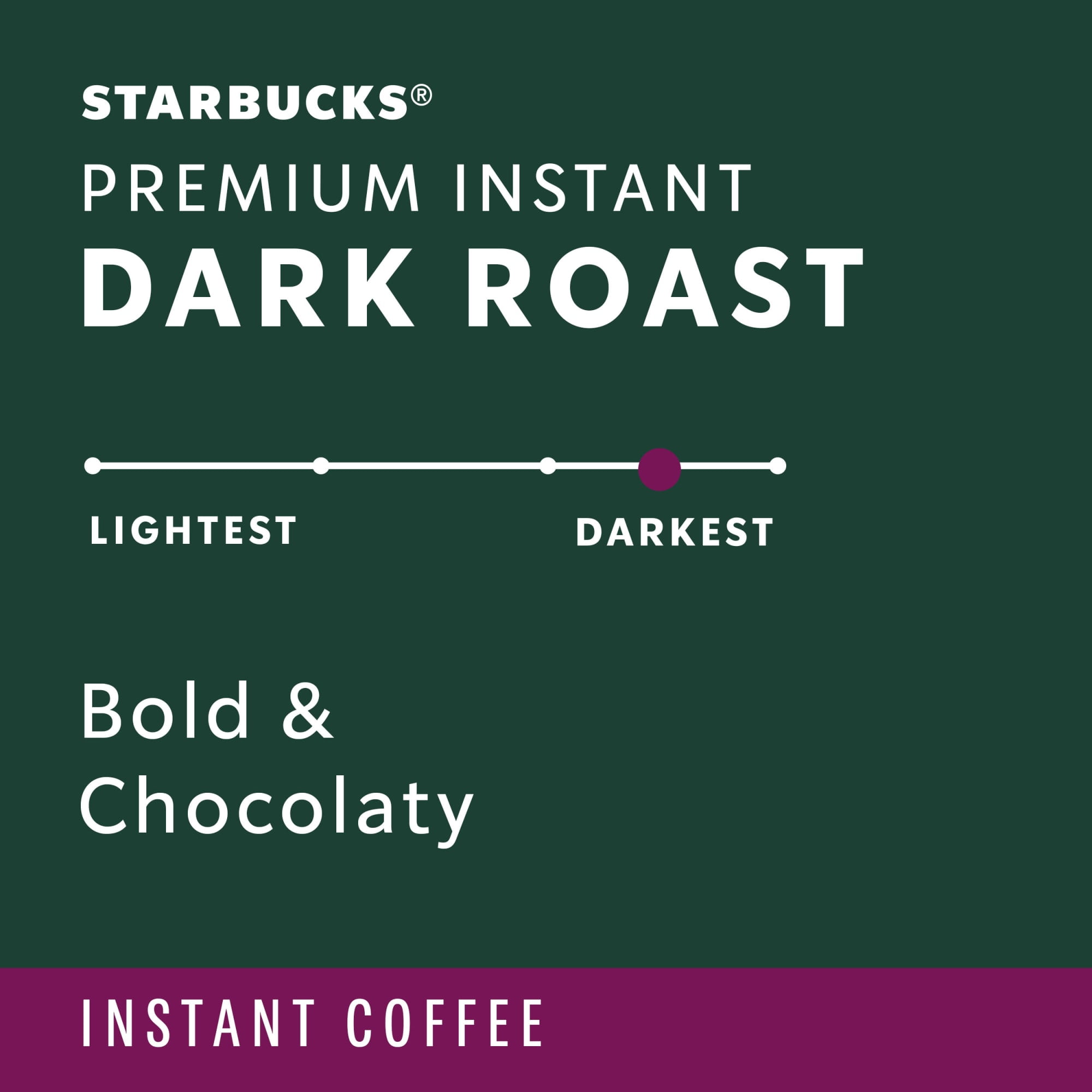 Starbucks Premium Instant Coffee, Dark Roast Coffee, Arabica Beans, 3.17 oz