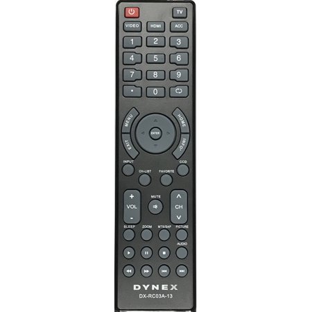 Genuine Dynex DX-RC03A-13 TV remote for most of Dynex TVs Compatible with DX-RC01A-12 DX-RC02A-12 RC701-0A