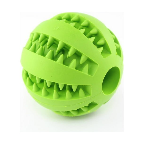 1 pelotas de juguete para perros, pelota para masticar para perros, dientes limpios de goma, juguete no tóxico resistente a las mordeduras, pelota de juguete interactiva para entrenamiento de rompecabezas IQ para perros pequeños y medianos, verde ER