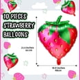 thumbnail image 2 of Globos de Fresa de 20 Piezas Globos de Mylar de Papel de Fresa Dulce para Niñas Decoraciones de Fiesta de Cumpleaños con Temática de Fresa, 2 of 5
