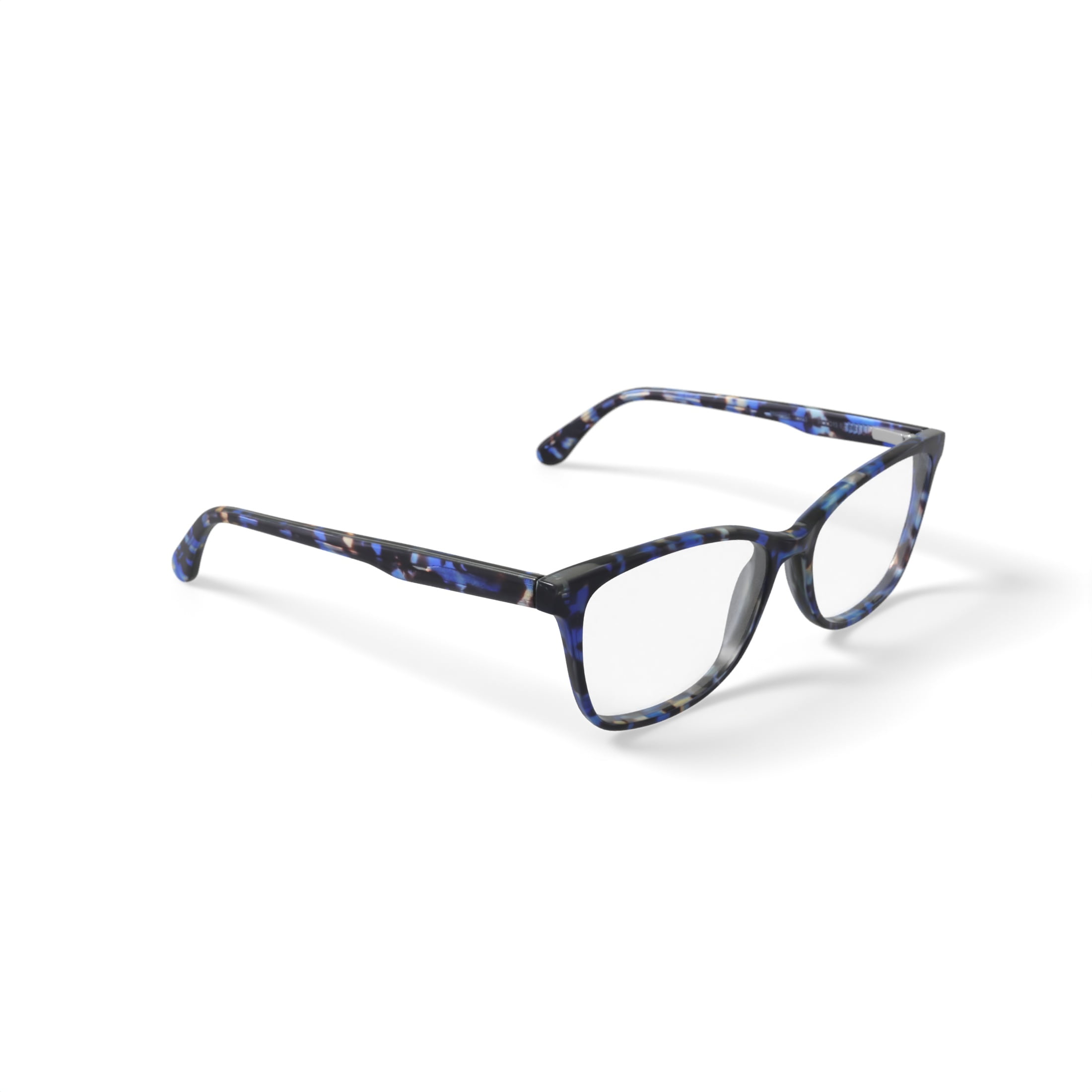 M America Women's Freeport Lapis Square Prescription Eyeglasses with Case, Blue Tortoise