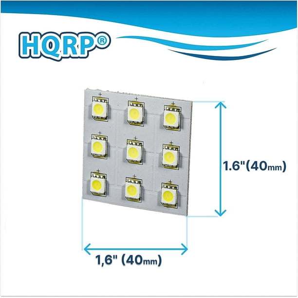 HQRP 2-Pack BA15s Bayonet Base 9 LEDs SMD 5050 LED Bulb Cool White