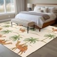 thumbnail image 4 of Large Area Rugs for Living Room Bedroom, Date Coconut Tree 8'x10' Rug Washable Carpet Runner Indoor Outdoor, Desert Camels Botanical Tropical Beige Non Slip Floor Mats Rug for Kitchen, Patio, 4 of 8