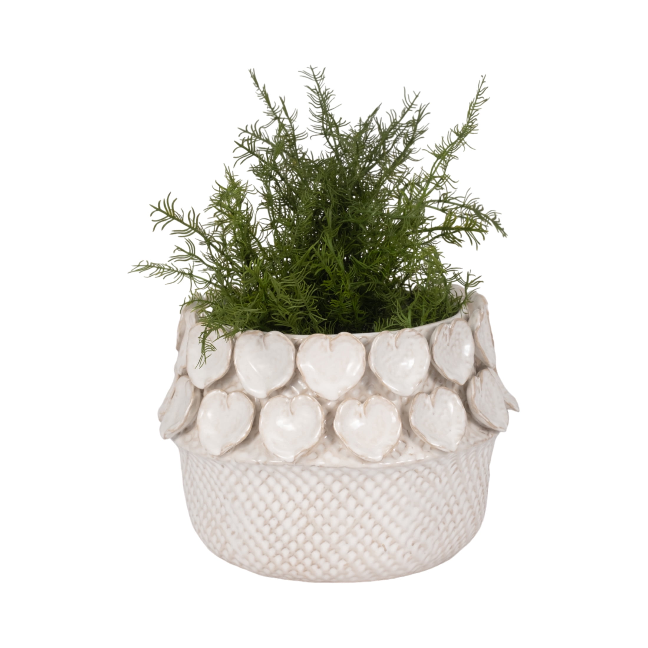 Flower Pots For Home Decor - Elegant Garden Planters And Plant Pots - Stylish Pots For Plants And Planters For Outdoor Plants - Perfect For Indoor Plants or Plant Stand Indoor Accent - 8", Ivory