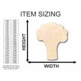 thumbnail image 2 of Unfinished Wood Broccoli Shape - Food - Craft - up to 46" DIY 12" / 1/8", 2 of 3