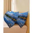 thumbnail image 4 of Blue Mountain Body Pillow Cover 20 x 54 Inch Decorative Pillow Cover Modern Art Green Forest Lake Lumbar Pillowcase Seasonal Rectangle Cushion Case for Couch Sofa Bed Living Room, 4 of 7