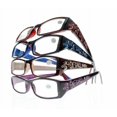 thumbnail image 2 of Nouveau Lentille en Résine Fleur de Strass Charnières de Ressort Lunettes de Lecture +1.0+4.0, 2 of 4