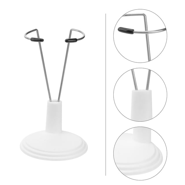 OFFIGAM Support de Poupée Portable Blanc pour Rangement et Exposition Design PVC Durable Léger 6 Pcs 15cm