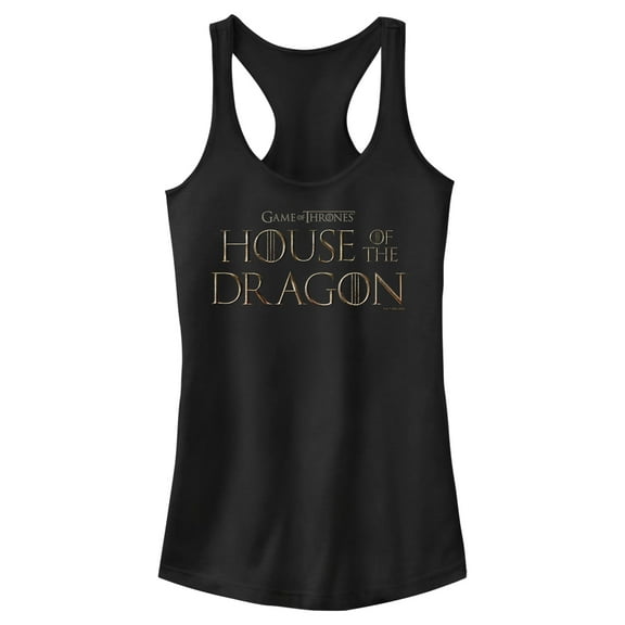 Junior's Game of Thrones: House of the Dragon Series Logo  Racerback Tank Top Black 2X Large