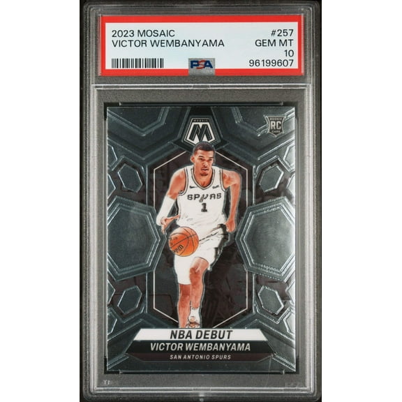 Graded 2023 Panini Mosaic Victor Wembanyama #257 Rookie RC Basketball Card PSA 10 Gem Mint