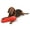 Red, variant on Zanies ZA Mega Color Plush Bone 16.5In Red