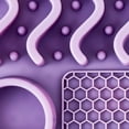 thumbnail image 3 of Vibrant Life Silicone Slow Feeder Compartment Pet Mat, Purple, 12" x 8", 3 of 5